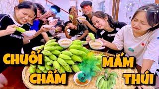 Anh Ba Phải Vlogs  Thử Thách Ăn Đồ Ăn K.I.N.H D.Ị  - Chuối Chấm Mắm Thúi Có Dễ Ăn -Thắng 5.000.000