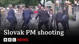 Video shows moment Slovak Prime Minister shot multiple times by 71-year-old gunman  BBC News