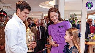 Carlos Alcaraz meets HRH The Princess of Wales  Wimbledon Final 2024