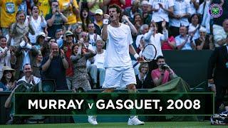 The Day MURRAY MANIA Was Born  Andy Murray v Richard Gasquet Wimbledon 2008  Highlights