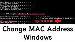 How to Change MAC ADDRESS on Windows 10