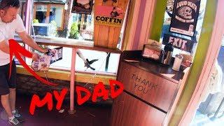 CRAZY PIGEON ATTACKS VOODOO DOUGHNUTS  Portland Oregon Trip 2019