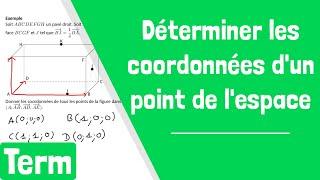 Comment déterminer les coordonnées dun point de lespace dans un repère ?