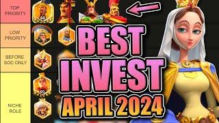 Legendary Investment Tier List F2P & Low Spend -- Open Field Rise of Kingdoms April 2024