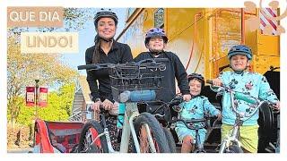 FUI ANDAR DE BICICLETA SOZINHA COM 4 FILHOS - FLÁVIA CALINA