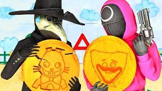 SQUID GAME 2 HUGGY DALGONA CANDY Animation Challenge Sugar Honeycomb 오징어 게임 Plague Doctor