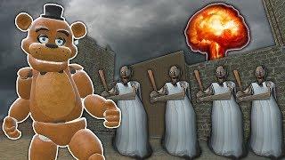 GRANNY ARMY VS NUKE AT CASTLE - Garrys Mod Sandbox Gameplay - Gmod Multiplayer Granny Survival