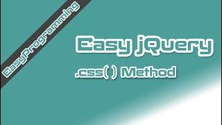 Easy jQuery - .css method and random color generator 9