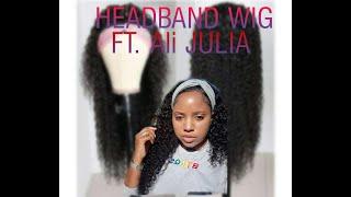 24INCH JERRY CURL #HEADBAND WIG FT.. ALI JULIE