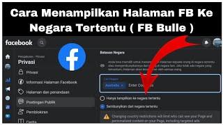 CARA MENAMPILKAN HALAMAN FACEBOOK KE NEGARA TERTENTU  FB BULE 