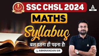 SSC CHSL Maths Syllabus 2024  SSC CHSL Syllabus 2024  CHSL  Syllabus 2024