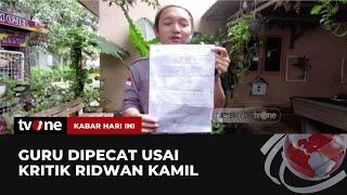 Guru Honorer Dipecat Usai Kritik Gubernur Jabar Ridwan Kamil  Kabar Hari Ini tvOne