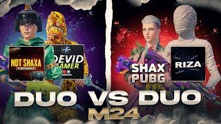  NOT SHAXA DEVID GAMER vs M27 RIZA SHAX PUBG   2vs2 tdm m24 Kim yutdi? 