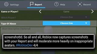 roblox fixed the report system...