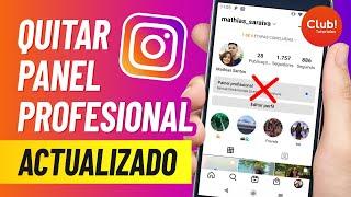 Como QUITAR EL MODO PROFESIONAL de Instagram 2024 - Tablero Panel Profesional