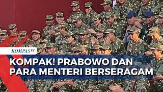 Penampakan Prabowo dan Jajaran Kabinet Merah Putih Kompak Gunakan Seragam