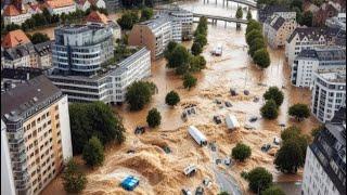 A moment ago in Switzerland Unprecedented flood devastated Valais people were evacuated