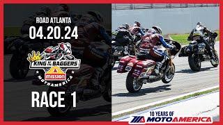 Mission King of the Baggers Race 1 at Road Atlanta 2024 - FULL RACE  MotoAmerica