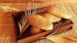 طرز تهیه نان کنجدی کریسپی و نرمHow to make Crispy and soft sesame bread