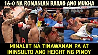 Minaliit Na Tinawanan Pa At Ininsulto Ang Height Ng Pinoy Unbeaten Romanian Basag Ang Mukha