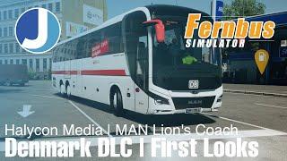 Exploring NEW Denmark Map  Fernbus Coach Simulator  Man Lions Coach  DB Intercity