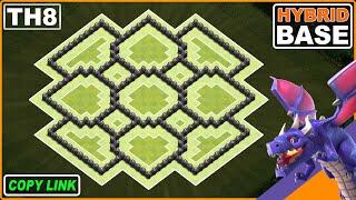 NEW TH8 Hybrid Base 2024 COPY LINK - Clash of Clans