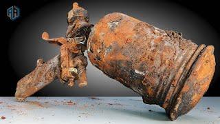 Extremely Rusty Old Metal Paint Spray Gun Restoration Video