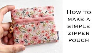 Easiest and fastest zip pouch to sew up How to sew a simple coin and card pouch