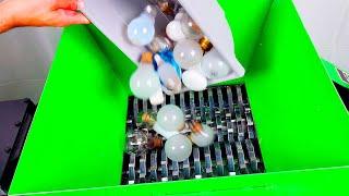 LIGHT BULBS VS SHREDDER MACHINE   Satisfying ASMR Shredding Compilation