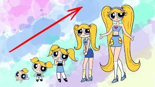 The Powerpuff Girls Bubbles GROWING UP EVOLUTION @EasyLittleDrawings