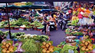 Amazing Cambodian food tour food market compilation massive supplies of foods