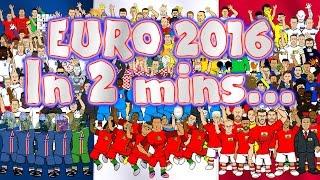 EURO 2016 in 2 MINUTES Highlights goals cartoon montage
