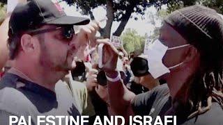 Pro-Palestine and pro-Israel protesters clash at UCLA