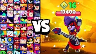 DRACO vs ALL BRAWLERS With 16 POWER-UPs  Brawl Stars