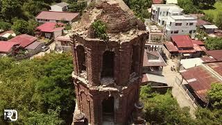 Bantay Bell Tower After the Earthquake  Bantay Ilocos Sur  4K Aerial  7-28-2022