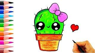 Sevimli Kaktüs Nasıl Çizilir? - How To Draw a Cactus