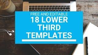 18  FREE Editable and AMAZING Lower Third Templates for Commercial Use