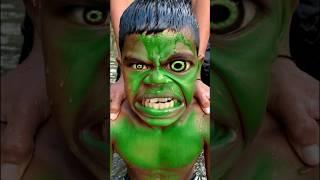 HULK Boy Scary transformation with funny friend #shorts