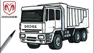 Easy Drawing Dodge Truck I Kolay Dodge Kamyonet Çizimi I Kamyon Nasıl Çizilir?