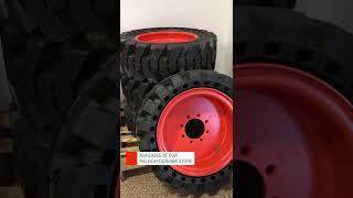 Get aggressive with solid flat-proof tires for your Bobcat skid steer