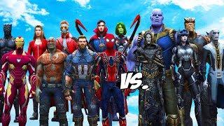 AVENGERS & GUARDIANS OF THE GALAXY VS THANOS & BLACK ORDER - INFINITY BATTLE