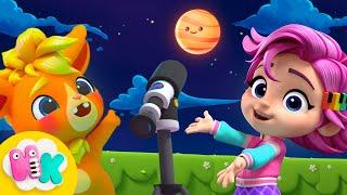 SPACE TRAVEL story 🪐 Solar System cartoon for Kids  HeyKids Nursery Rhymes