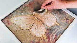 INCREDIBLE 3D Butterfly - NEW Textile Textures  Easy Techniques  AB Creative Tutorial