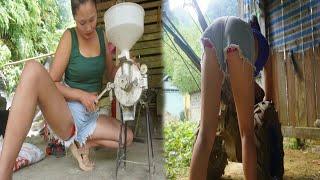 Female mechanic Restoration - Genius girl maintenance of electrical corn crushing machine