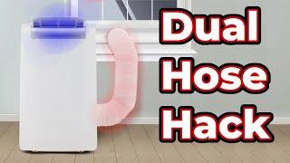 Making Portable Air Conditioner More Efficient  Dual Hose Hack