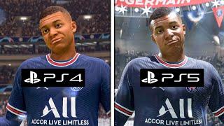 FIFA 22 PS5 vs PS4 Graphics and Player Animation Comparison next gen vs old gen