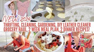 CLEANING MOTIVATION THRIFTING 2WEEK MEAL PLAN GROCERY HAUL DINNER RECIPES GARDENING LoveMeg 2.0