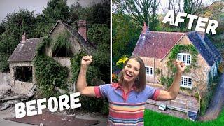 ONE YEAR in 15 minutes RENOVATING a Crumbling Cottage