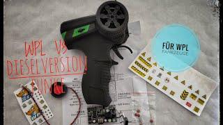 Unboxing WPL V3 Dieselversion Funksteuerung 4 in 1 für Wpl Fahrzeuge Deutsch FullHd 1080