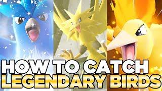 How to Catch Articuno Zapdos & Moltres in Pokemon Lets Go Pikachu & Eevee